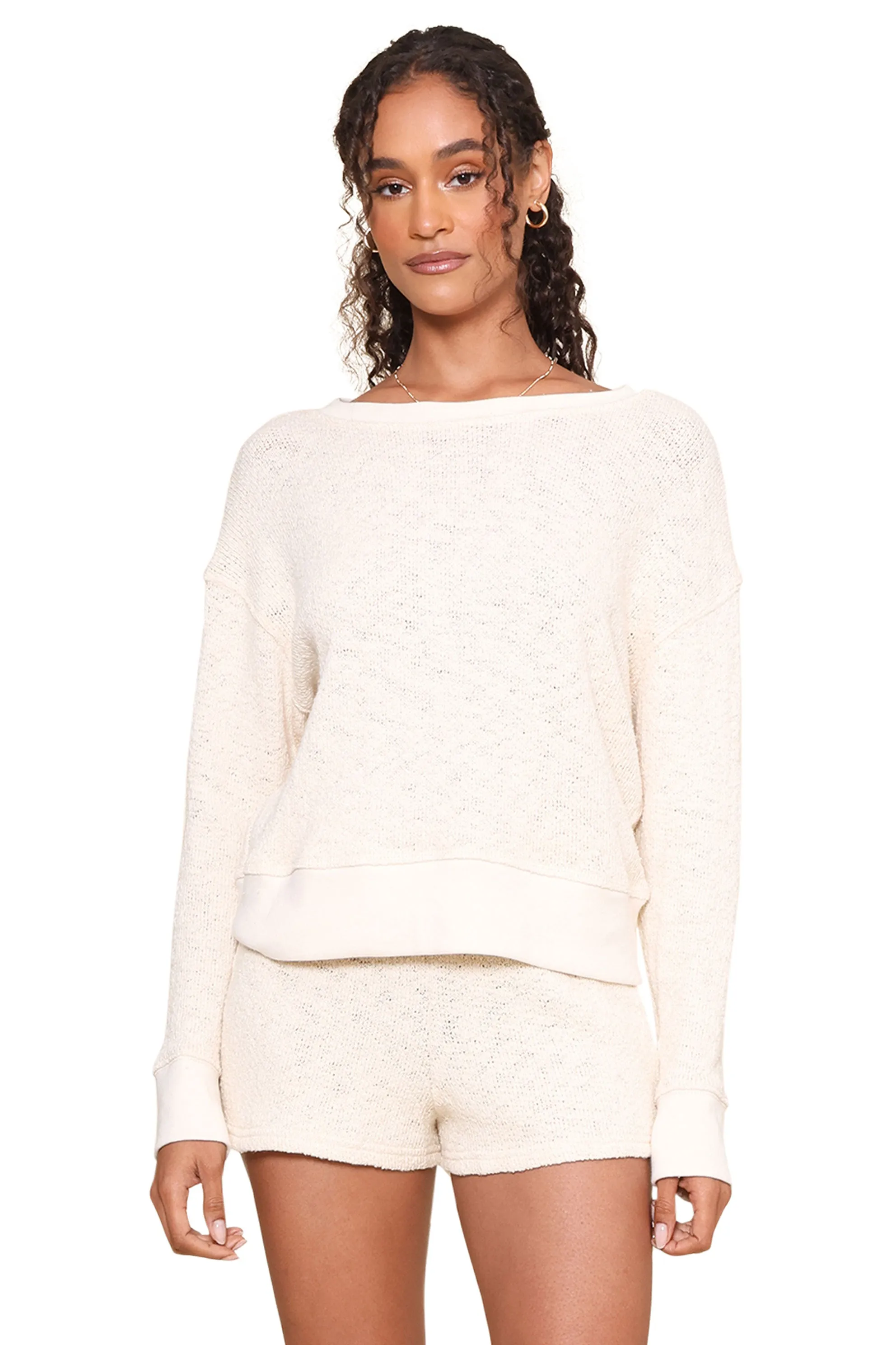 Juliette Cotton Slub Mesh Top
