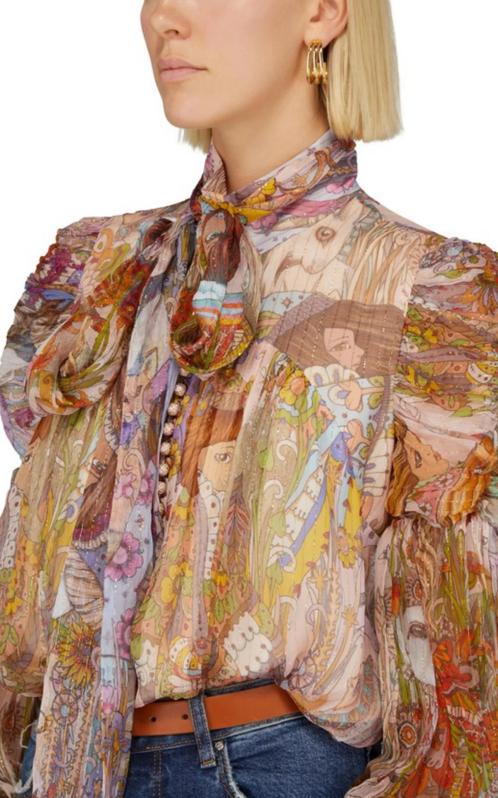 Kaleidoscope Silk & Lurex Shirt