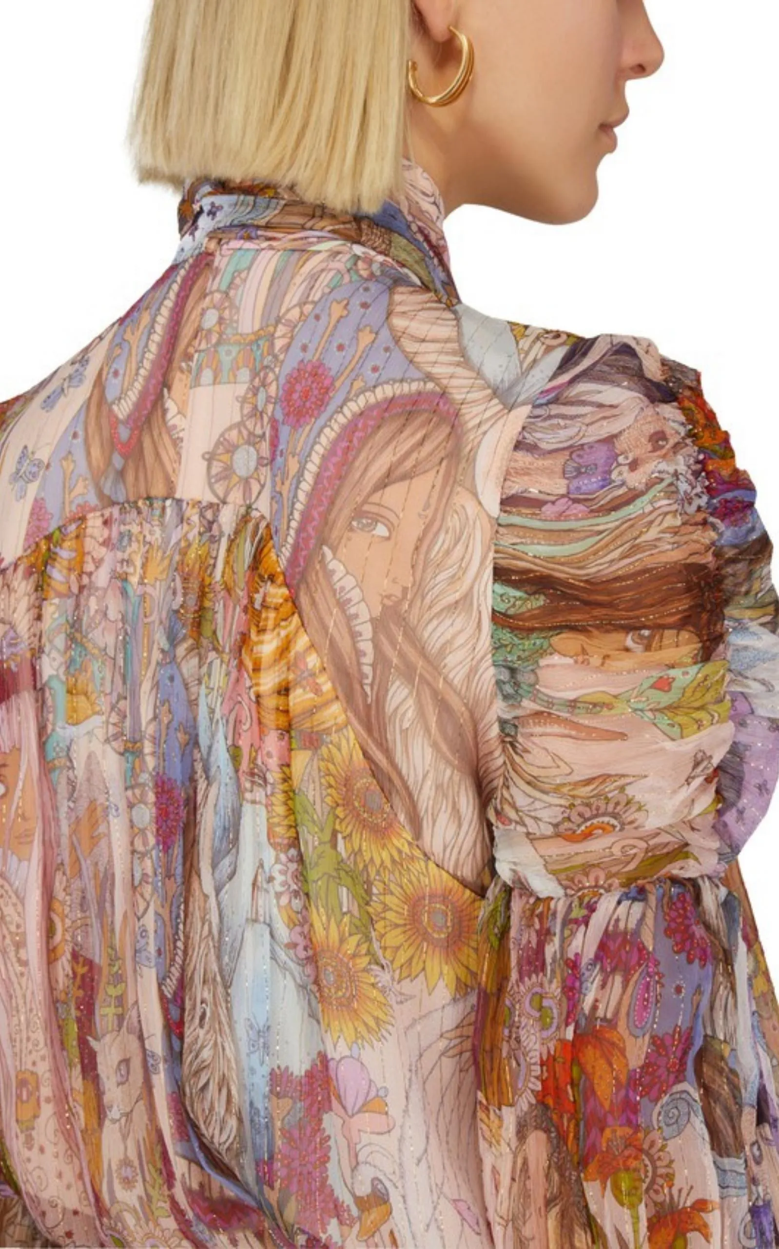 Kaleidoscope Silk & Lurex Shirt