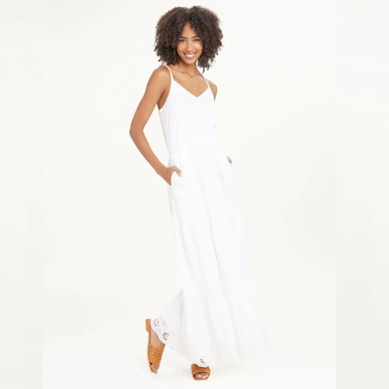 Kora Eyelet Dress (White)