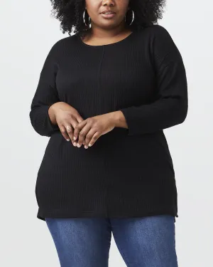 Laine Drop-Shoulder Tunic | Black