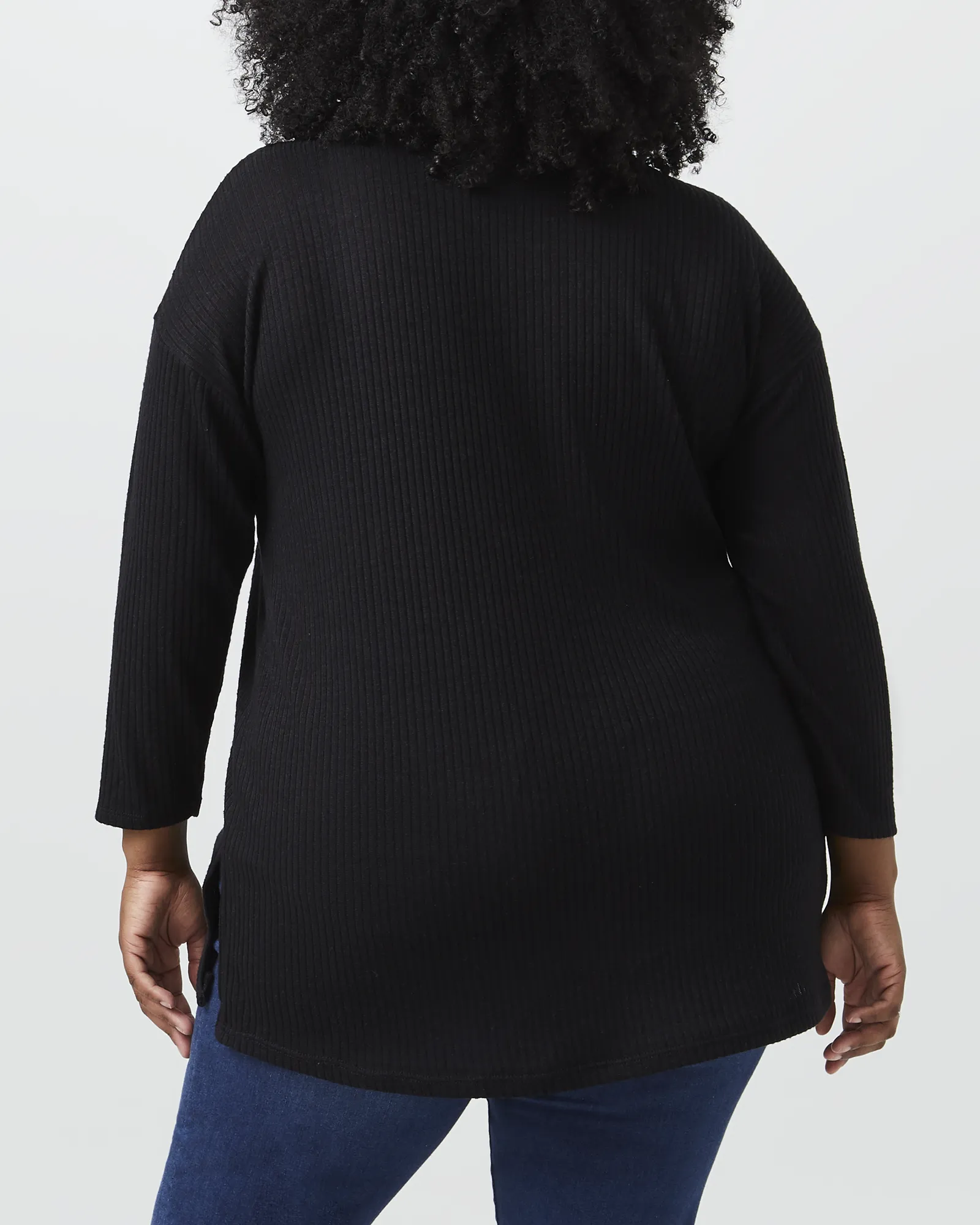 Laine Drop-Shoulder Tunic | Black