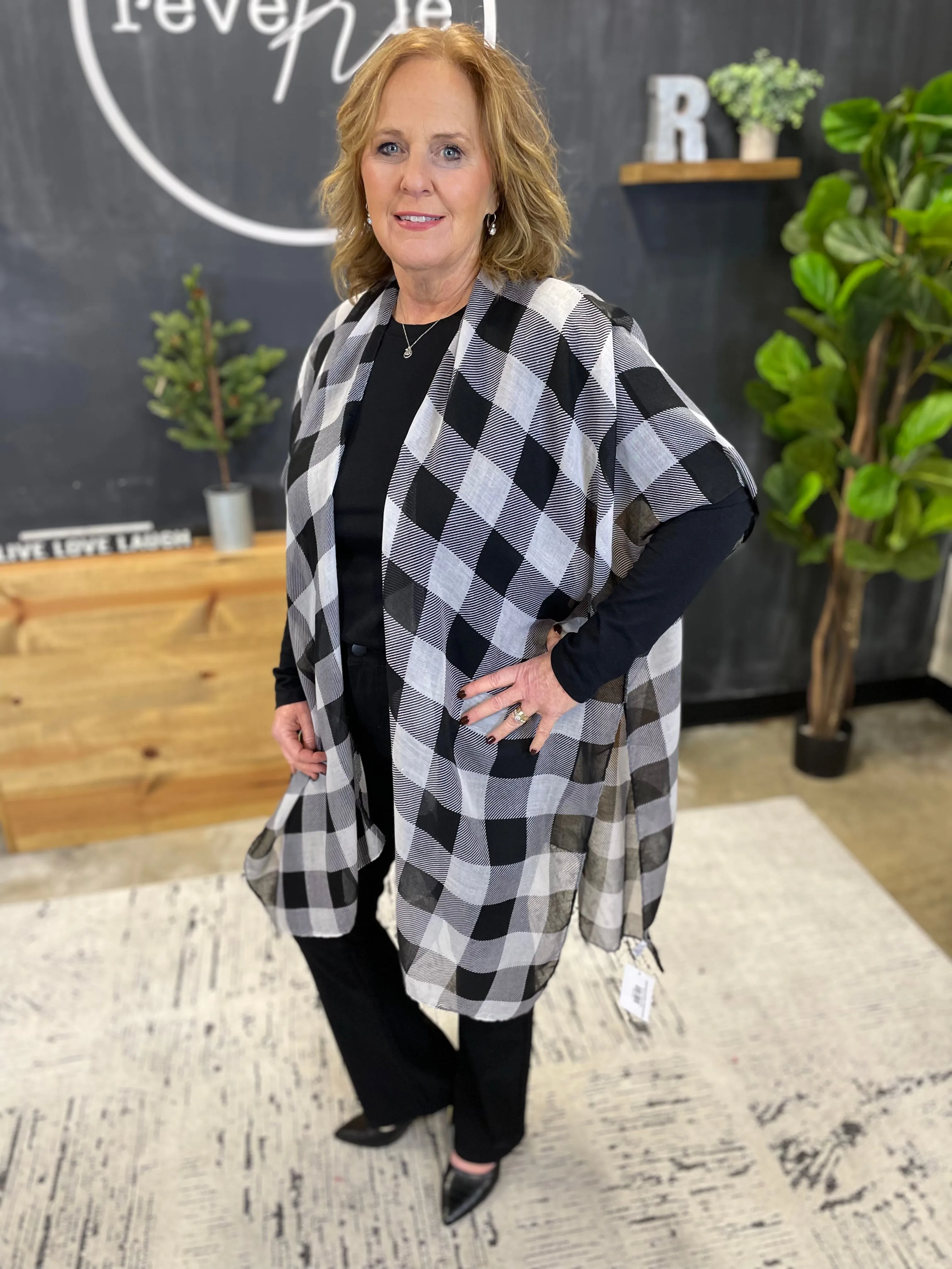 Lightweight Buffalo Check Kimono