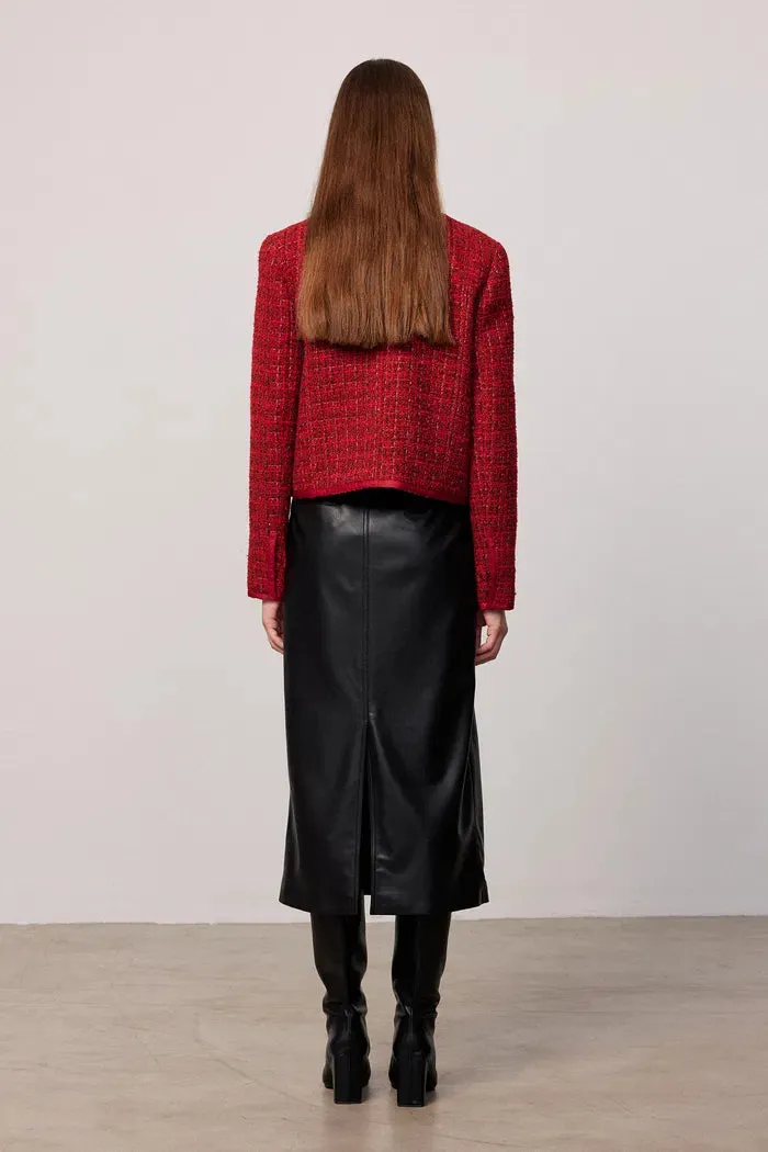 Lisa Double-Breasted Jacket in Textured Tweed