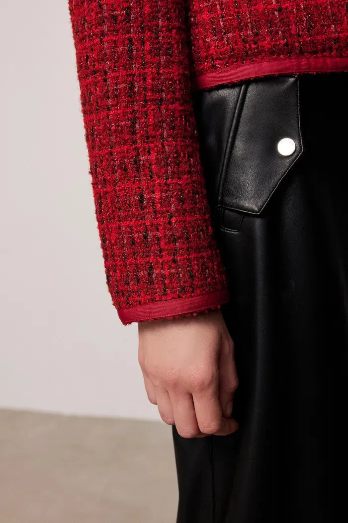 Lisa Double-Breasted Jacket in Textured Tweed