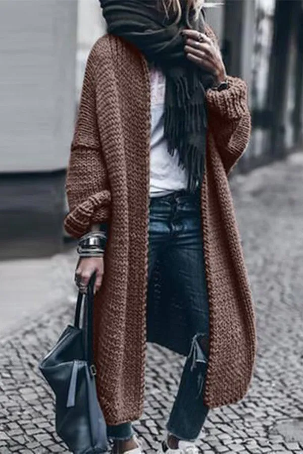 Long Sleeve Knitted Cardigan
