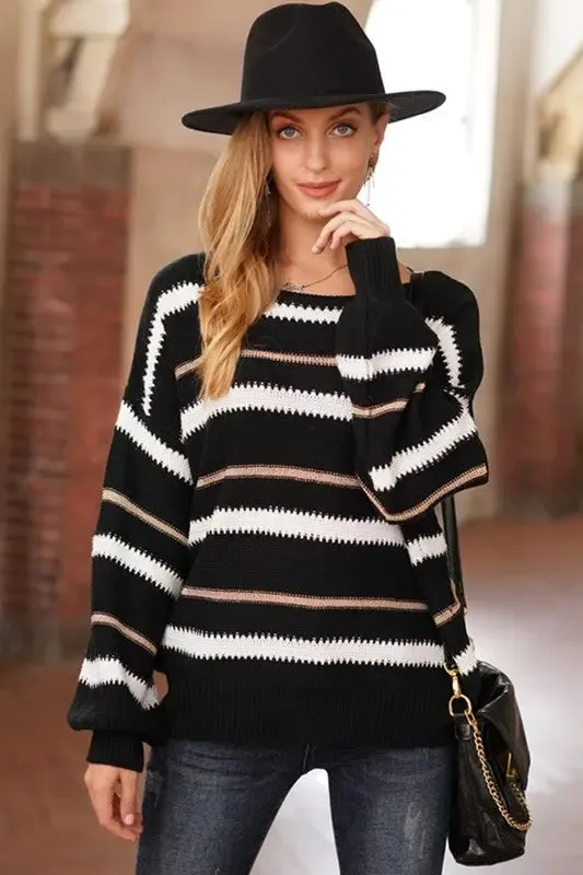 Loose Knit Stripe Dom Sweater