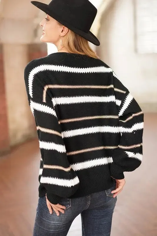 Loose Knit Stripe Dom Sweater
