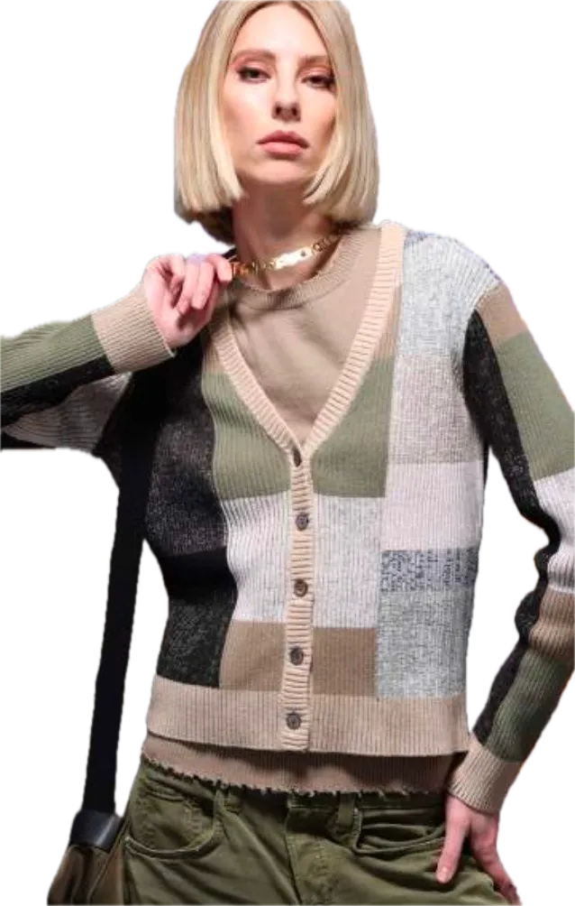 Minnie Rose Ribbed Plaited Cardigan