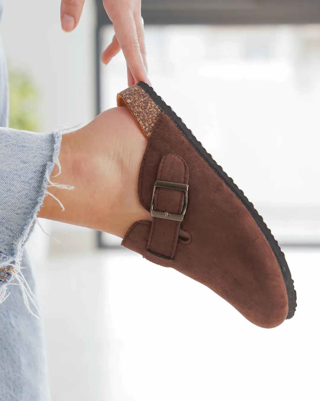 Mules femme marron avec boucle - Judy