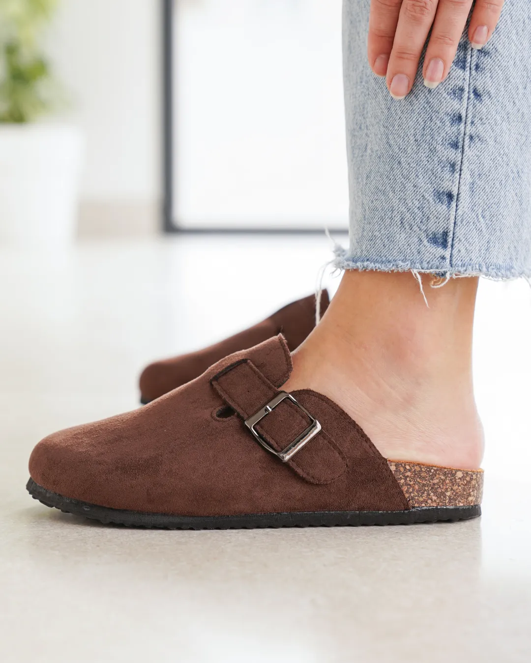 Mules femme marron avec boucle - Judy