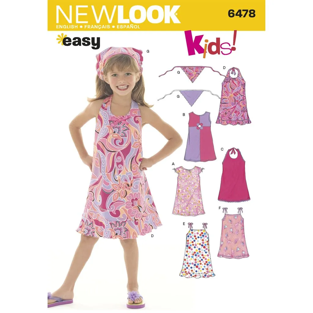 New Look Pattern 6478 Child Dresses