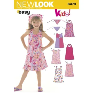 New Look Pattern 6478 Child Dresses