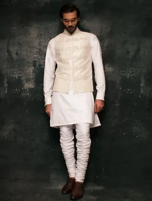OFFWHITE RAWSILK WAISTCOAT