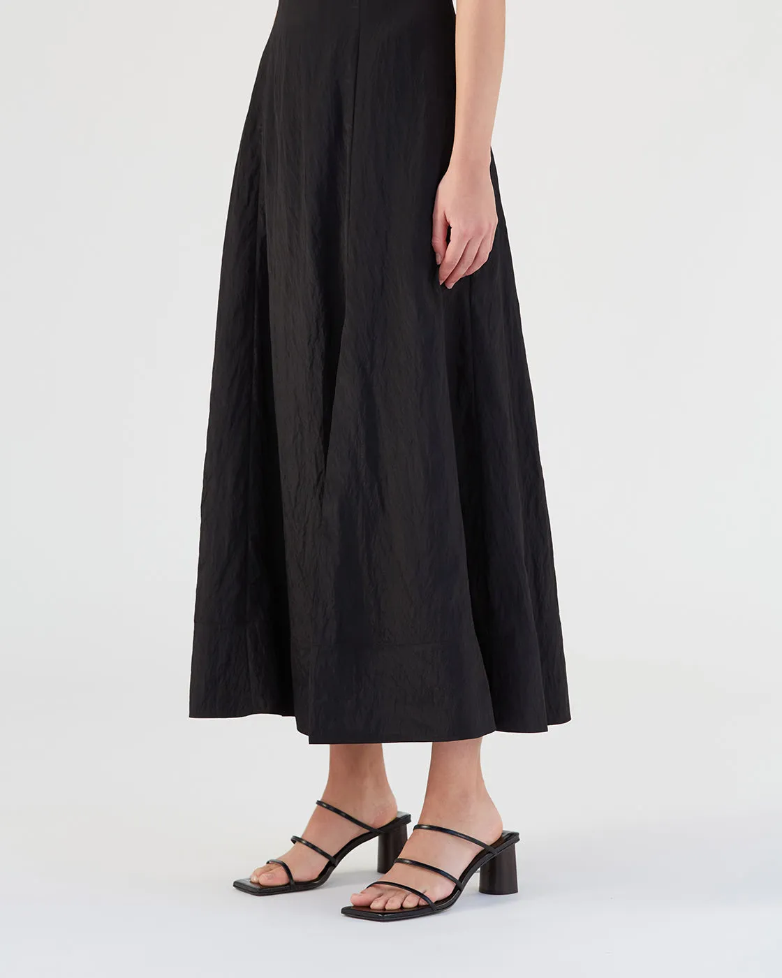 Oksana Dress Viscose Blend Crinkle Black
