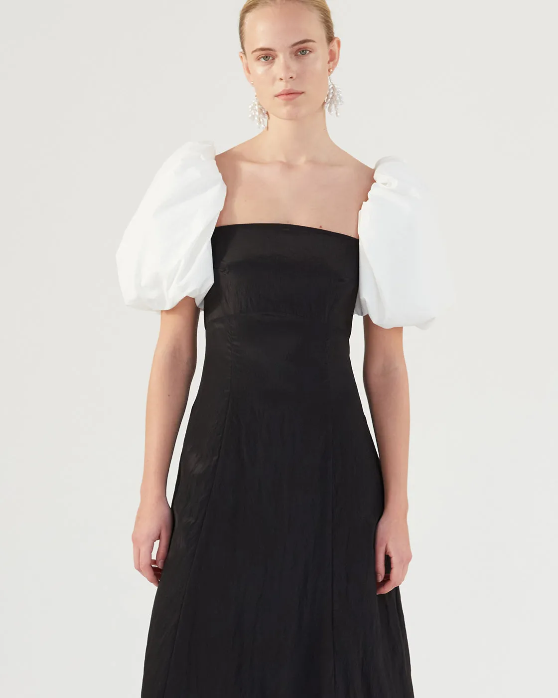 Oksana Dress Viscose Blend Crinkle Black