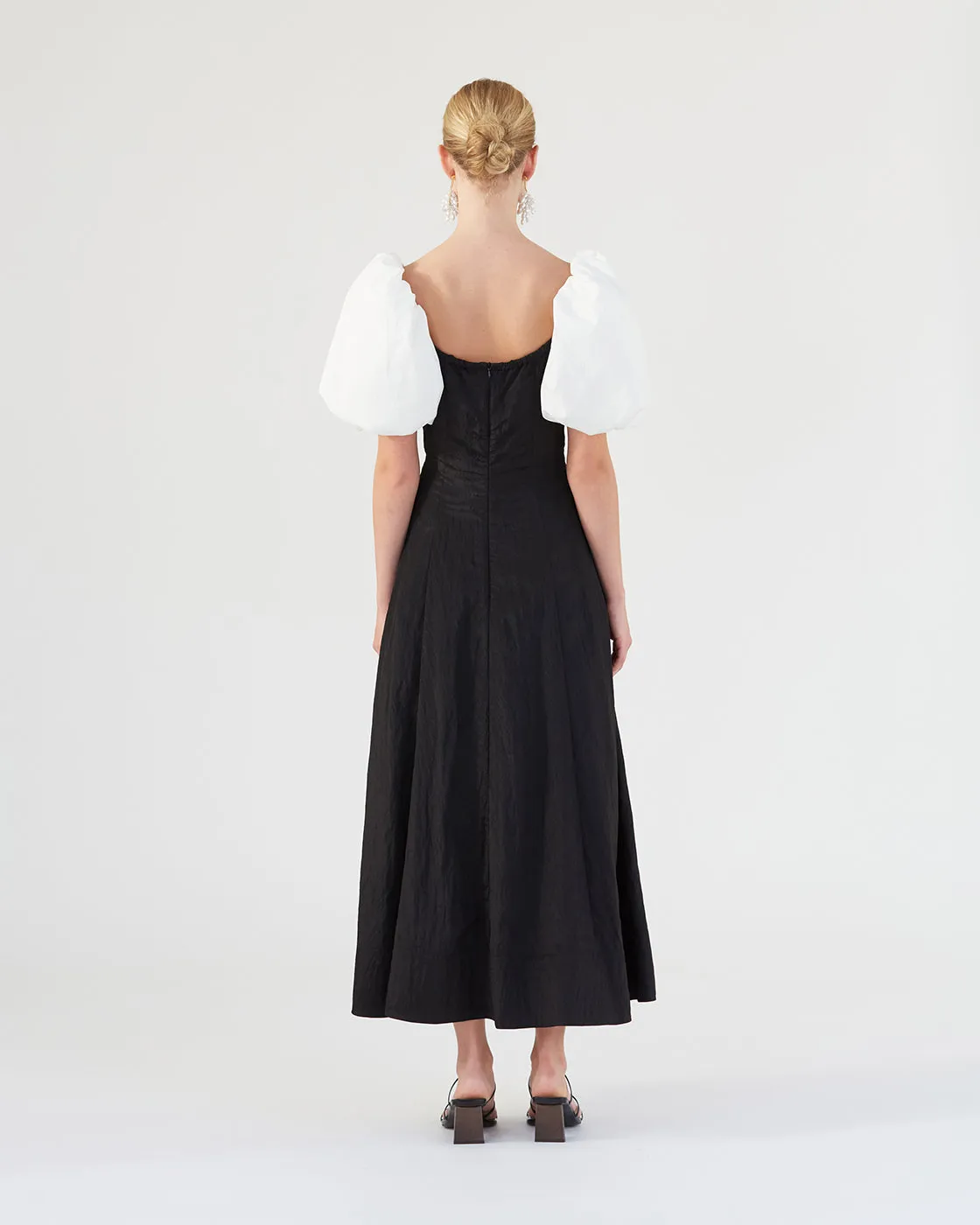 Oksana Dress Viscose Blend Crinkle Black