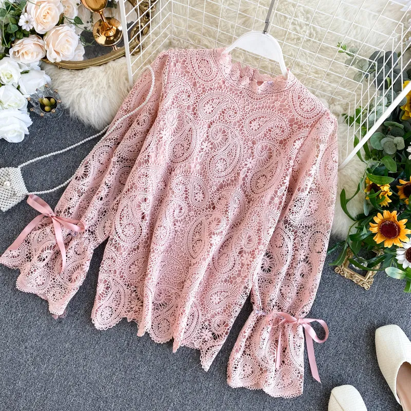 Olivia Summer Lace Vintage Blouse