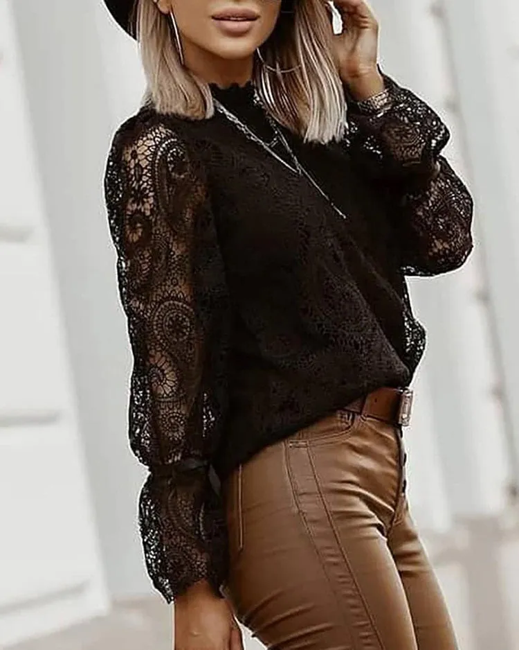 Olivia Summer Lace Vintage Blouse