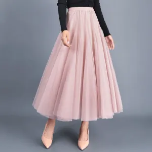 Princess Mesh Pleated Tulle Skirts