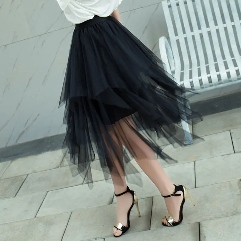 Princess Mesh Pleated Tulle Skirts