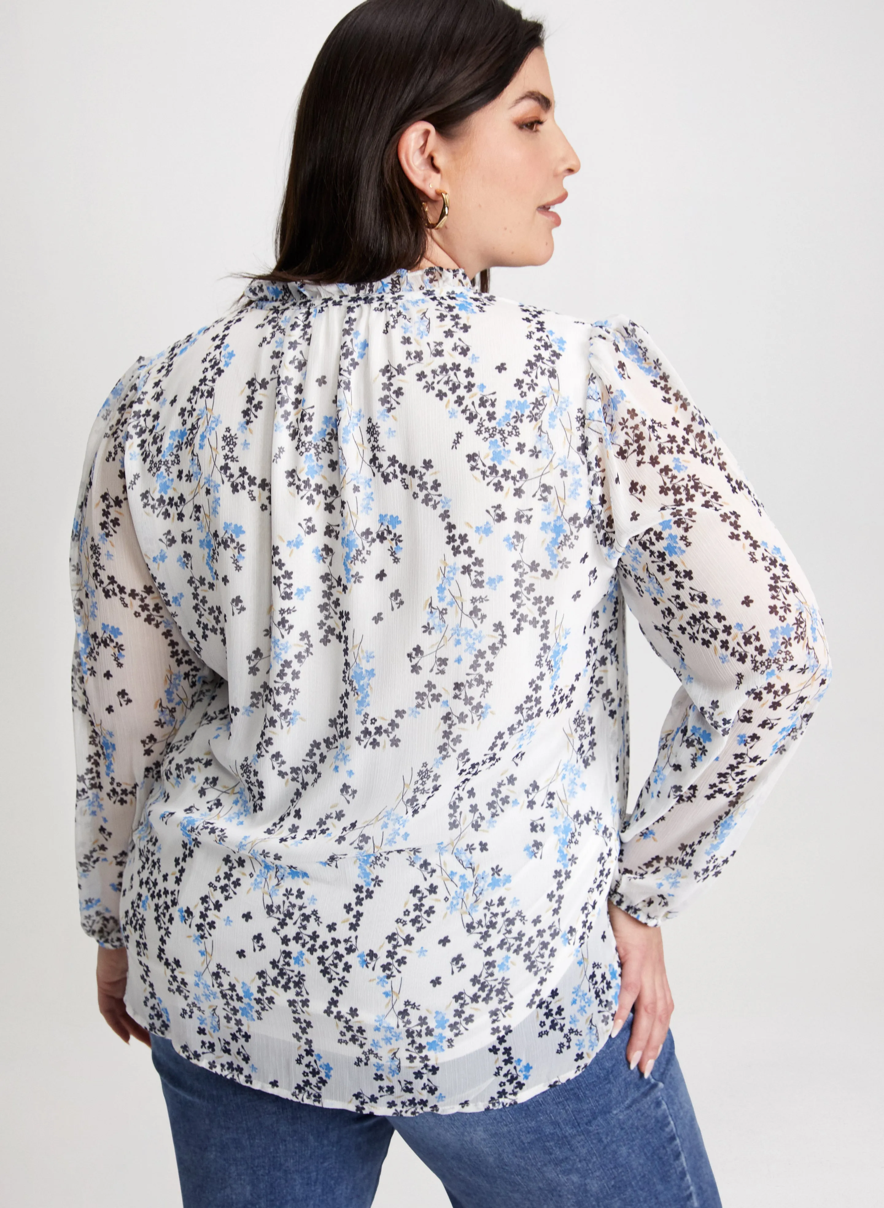 Puff Sleeve Floral Blouse