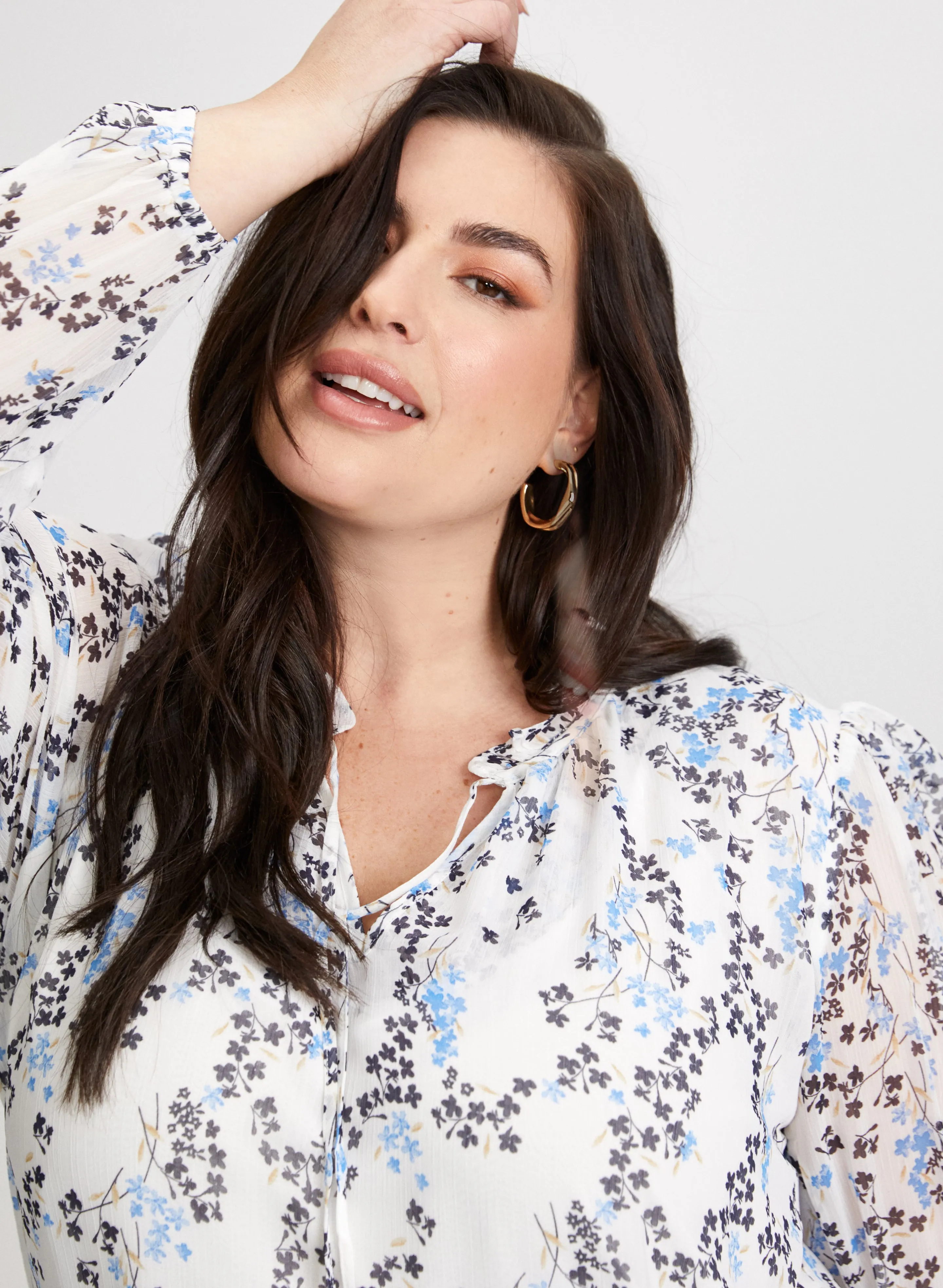 Puff Sleeve Floral Blouse