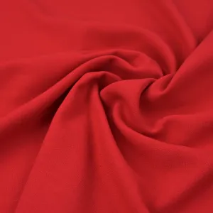 Red Double Weave Crepe Fabric 98880