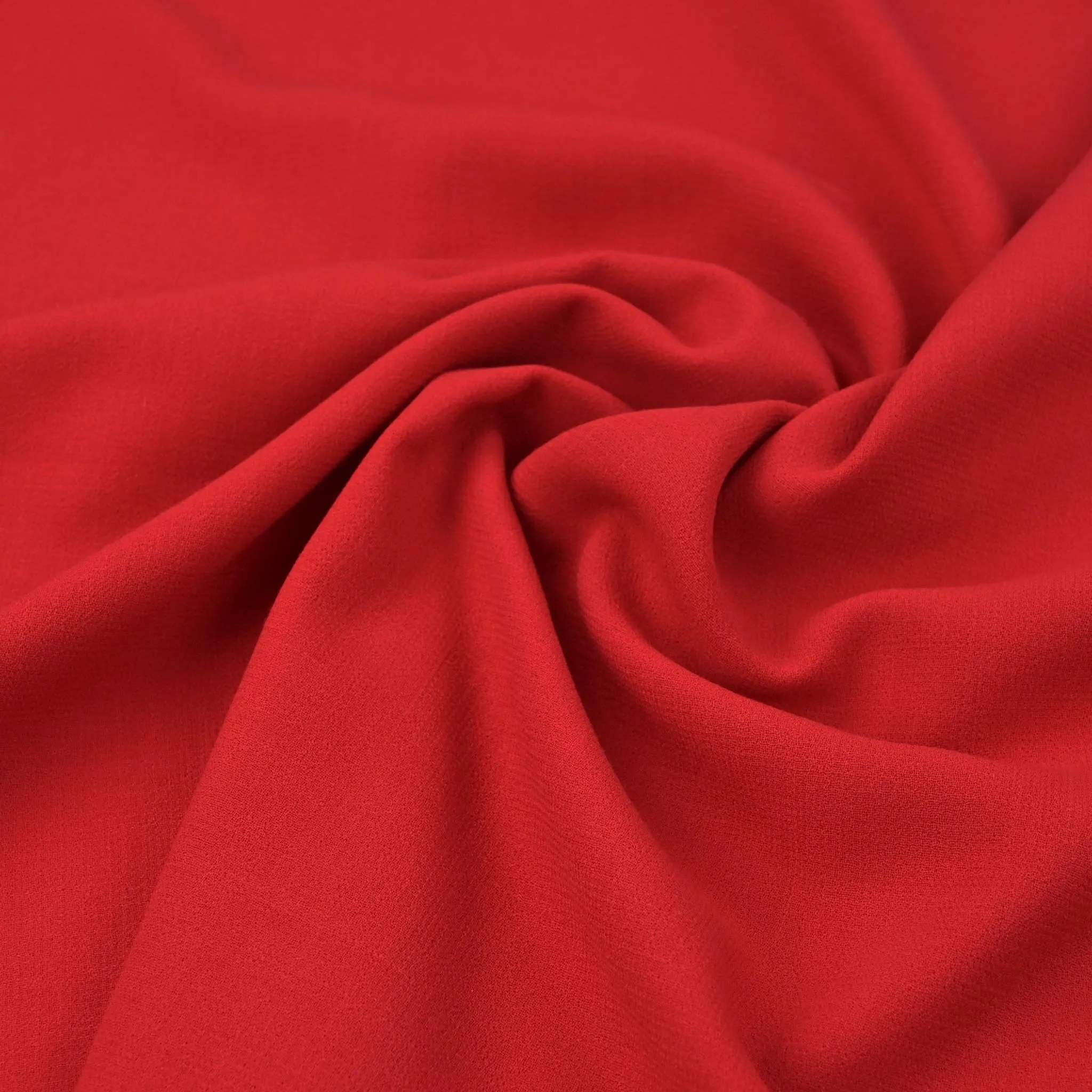 Red Double Weave Crepe Fabric 98880