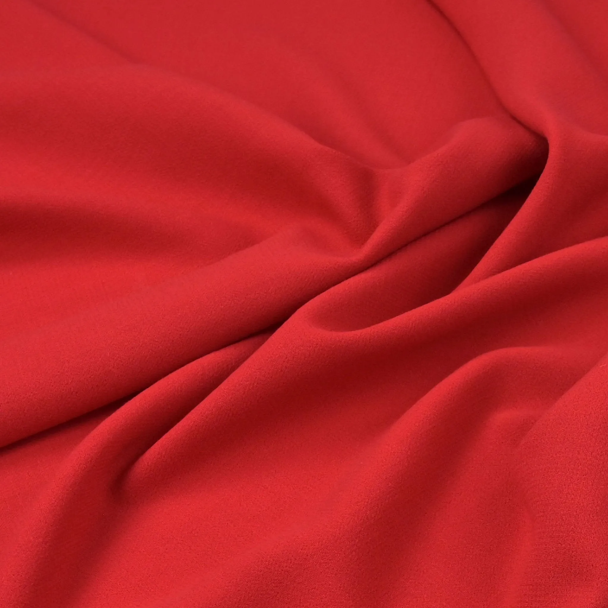 Red Double Weave Crepe Fabric 98880