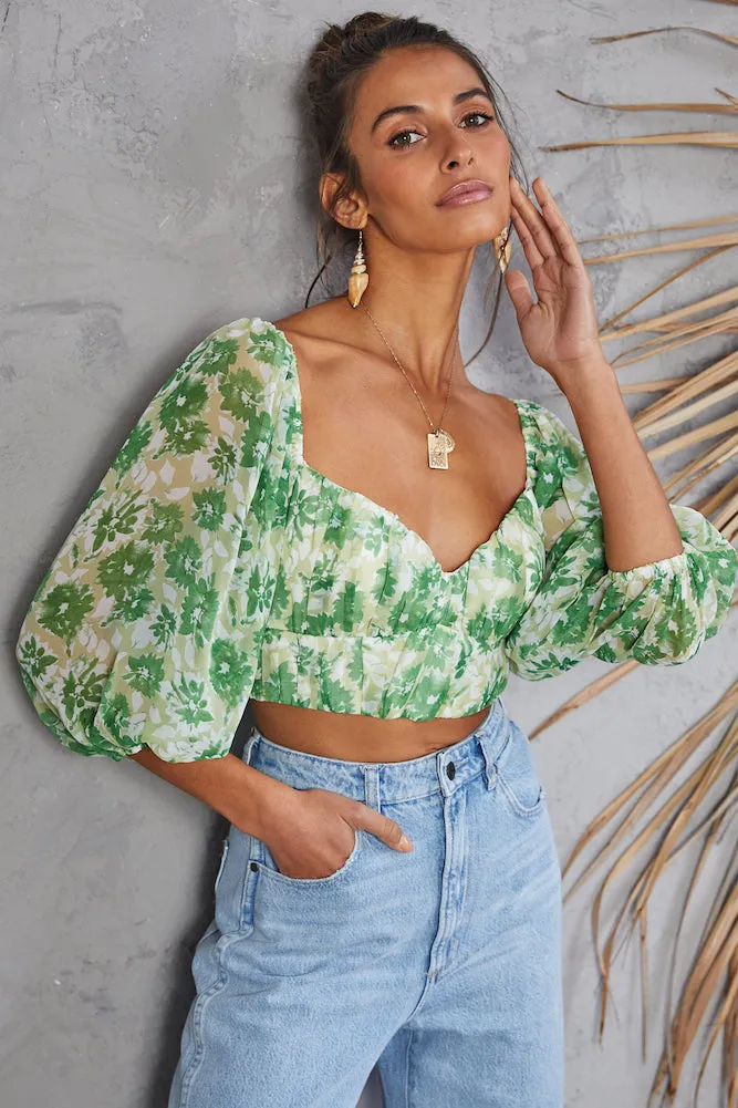 Seventh Heaven Crop Top Green