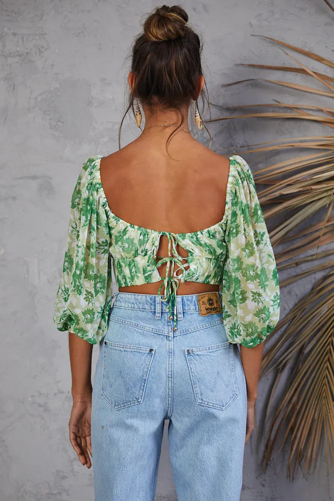 Seventh Heaven Crop Top Green