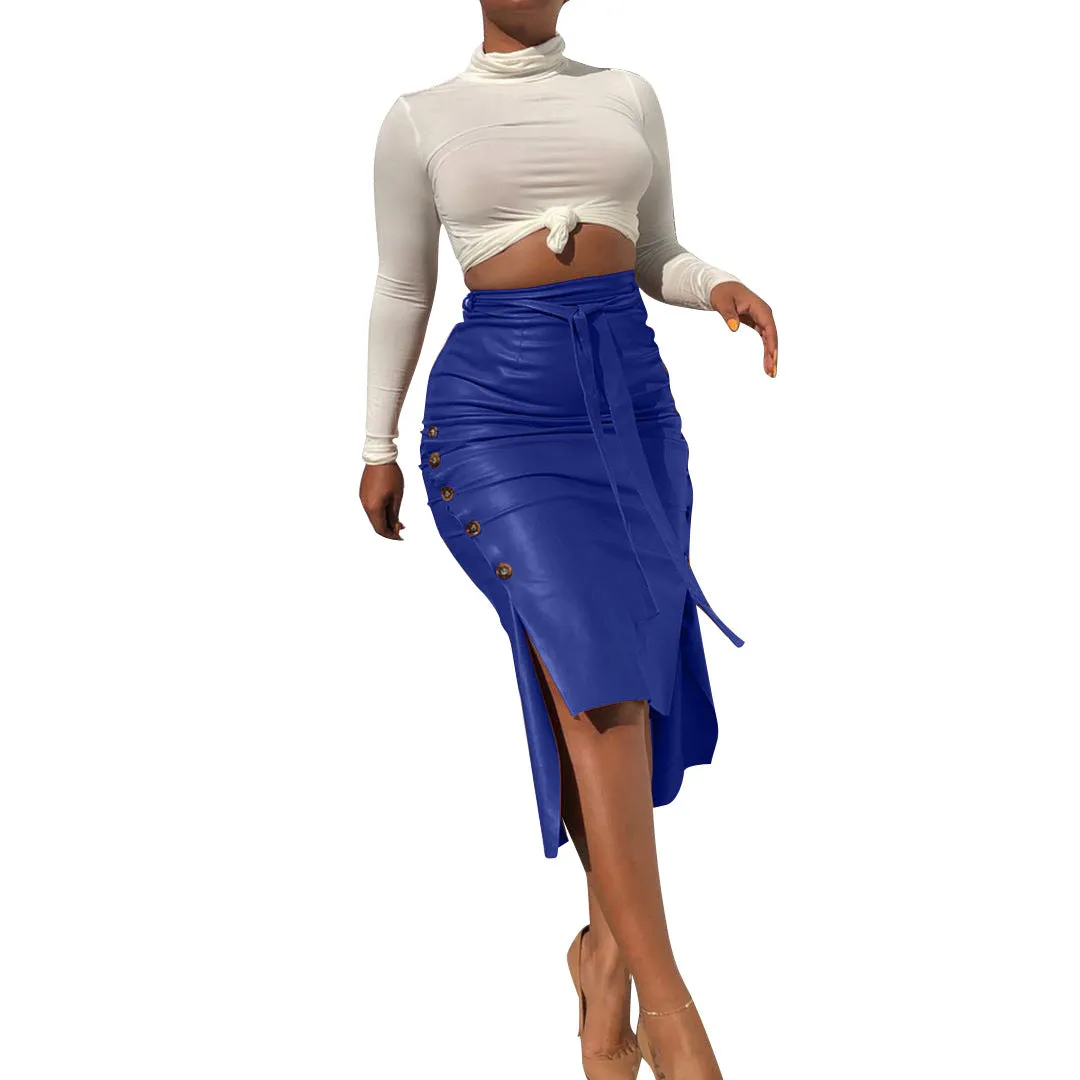 Sexy Wholesale Skirts Black Skirts Bodycon Tieback Design