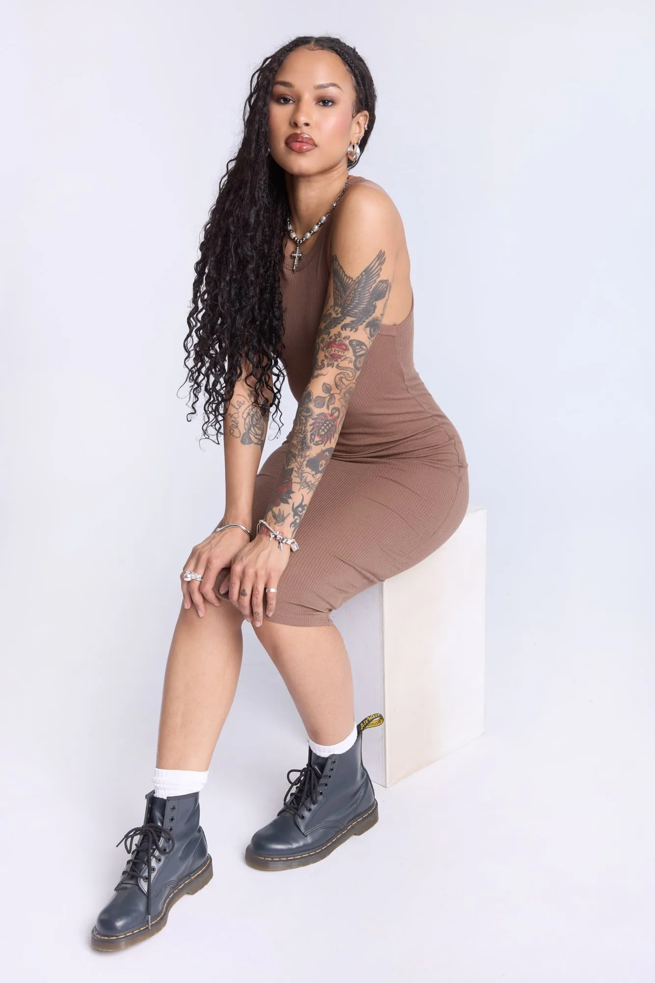 Sleeveless Midi Bodycon Dress