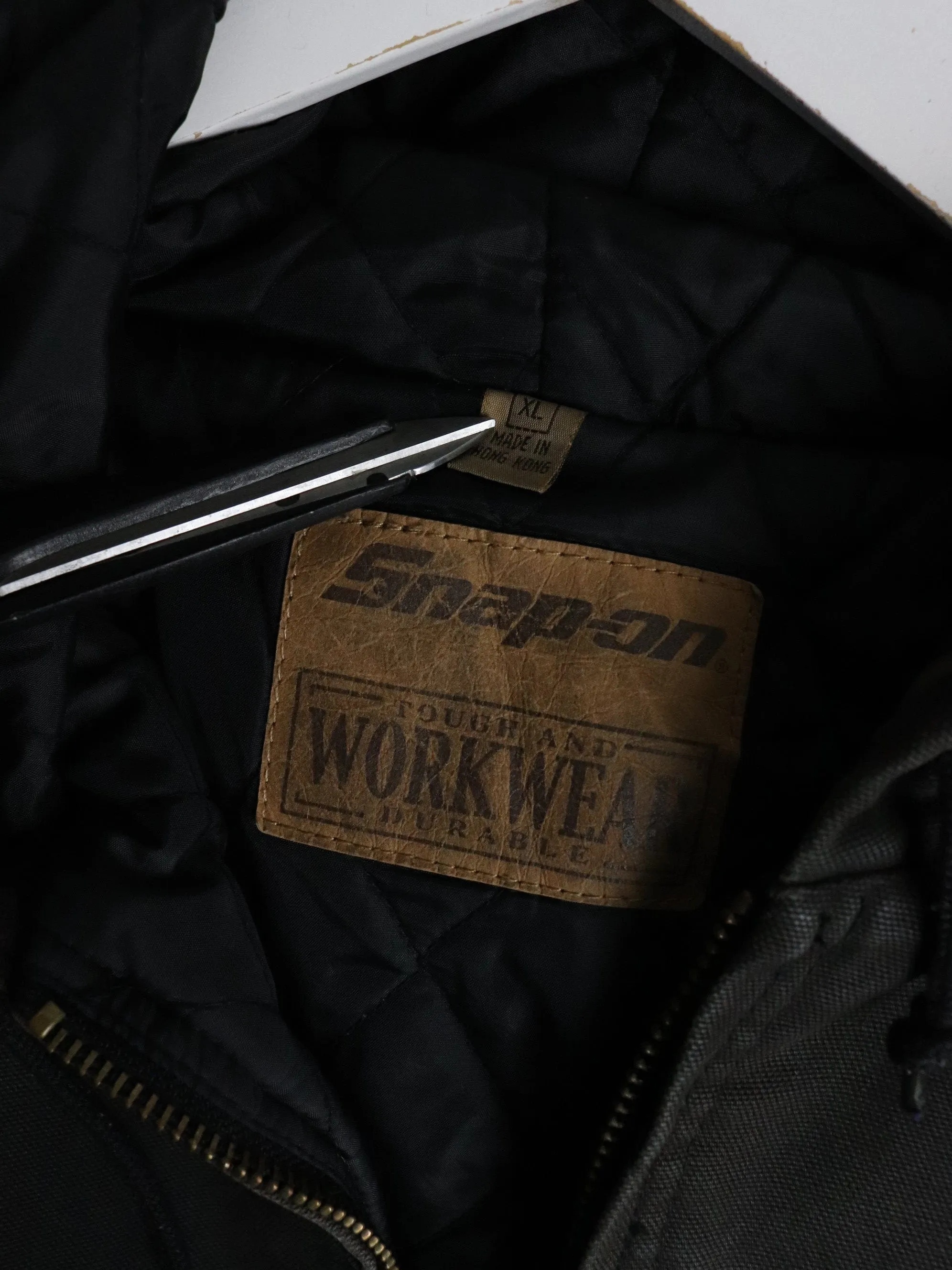 Snap-On Jacket Mens XL Black Work Wear