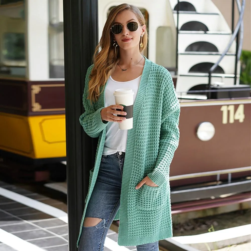 Soft and Cozy Knitted Long Sleeve Cardigan Sweater
