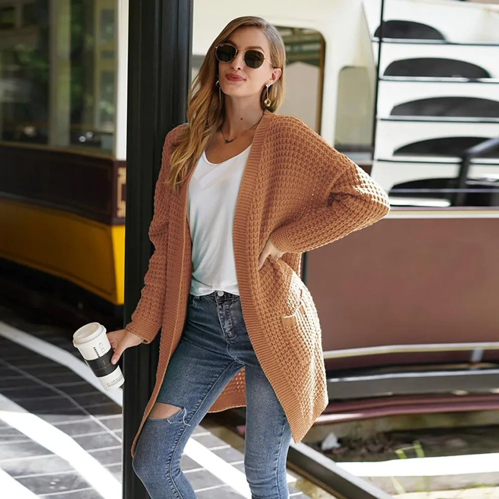 Soft and Cozy Knitted Long Sleeve Cardigan Sweater