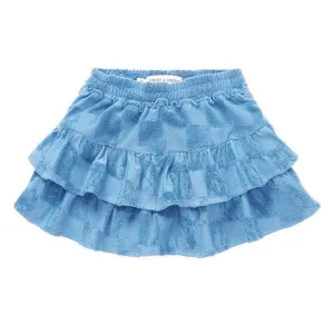 Sproet & Sprout Breezy Blue Blocks Terry Skirt