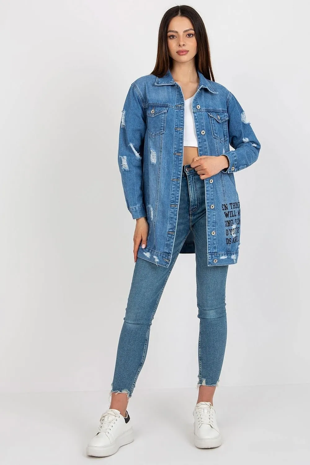 Streetwise Distinctive Denim Coat