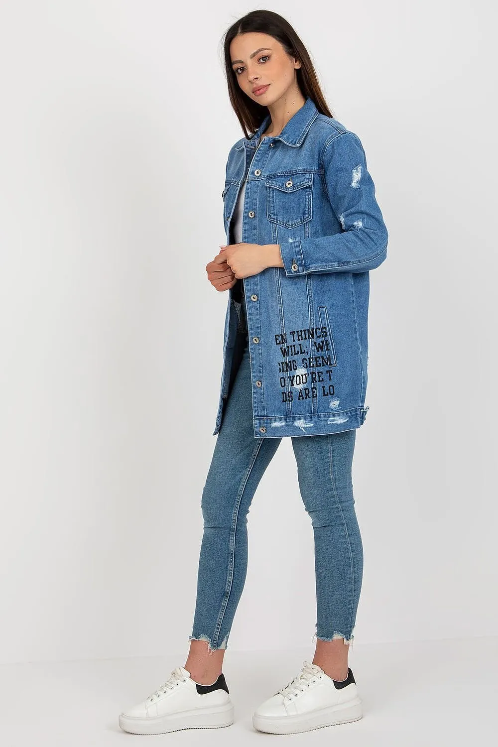 Streetwise Distinctive Denim Coat