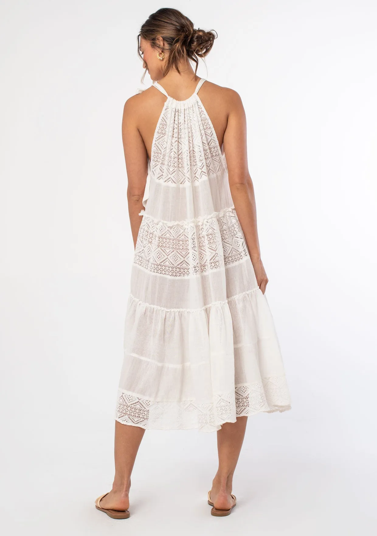 Sunglow Sheer Midi Dress