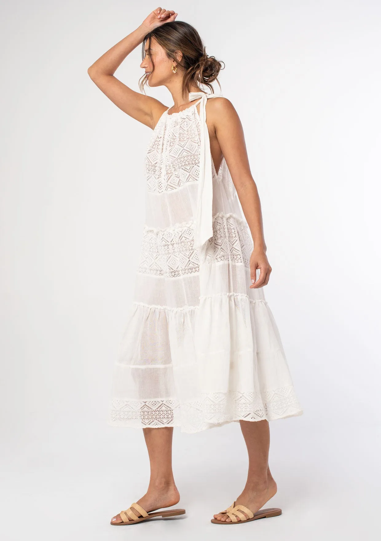 Sunglow Sheer Midi Dress