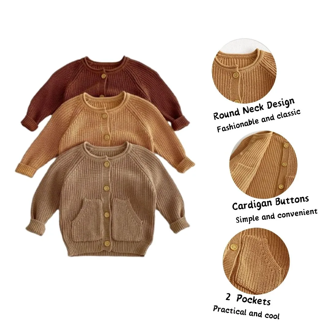 Sweater Cardigan Button Down Knitted Outerwear Coats with Pockets