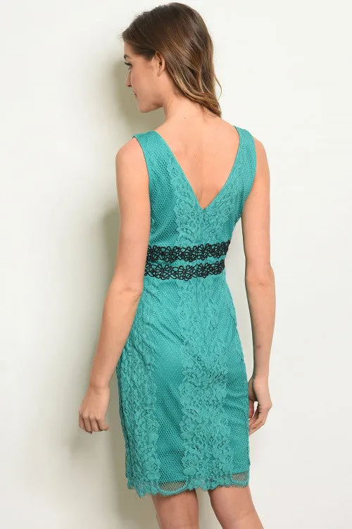 Tiffanie Teal Dress