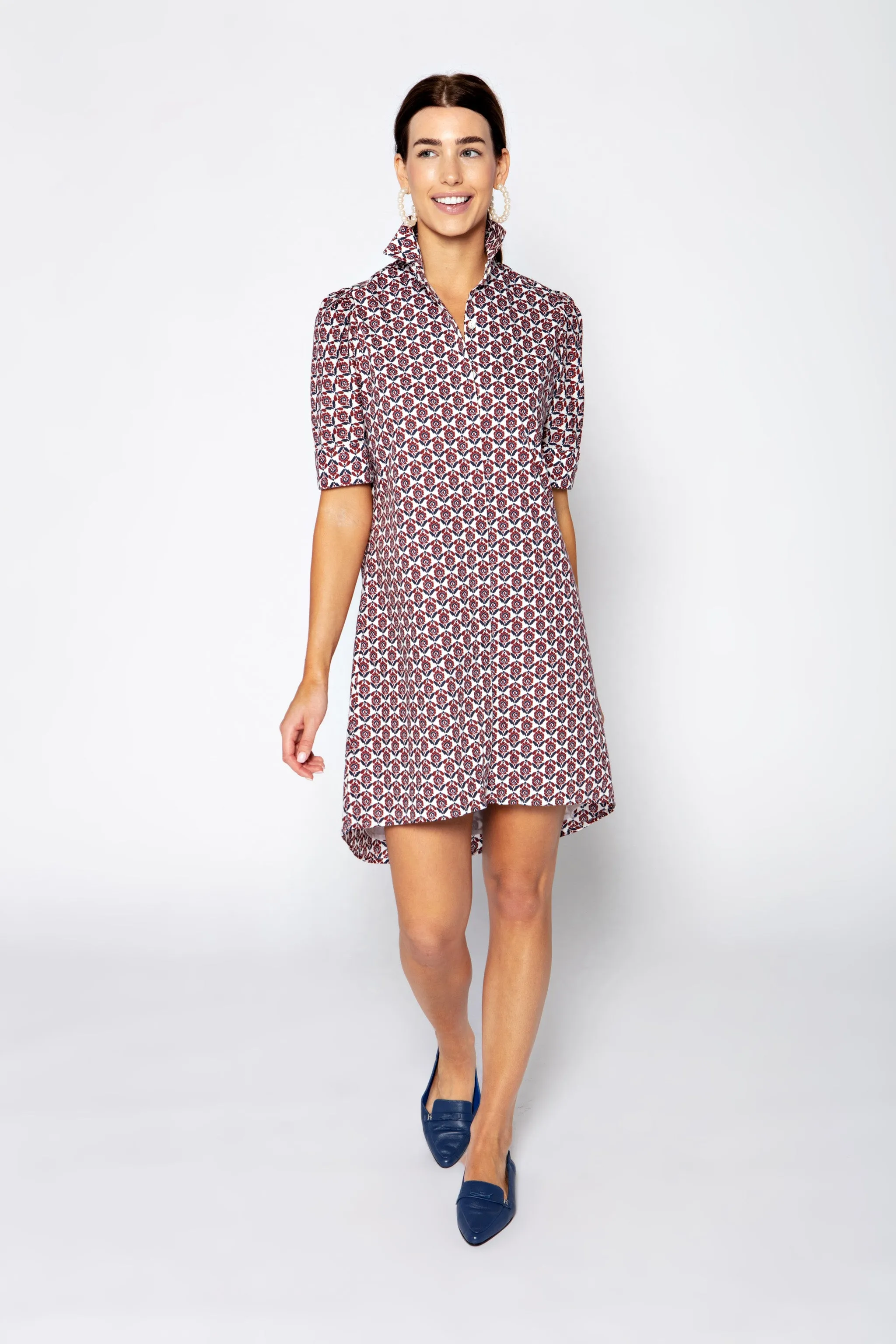 Tracy Dress Red Stamp
