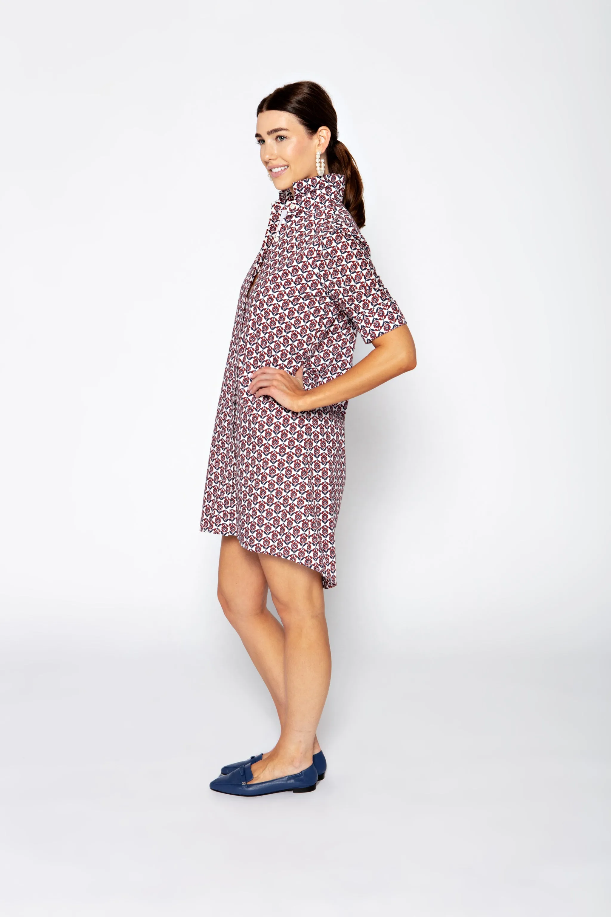 Tracy Dress Red Stamp