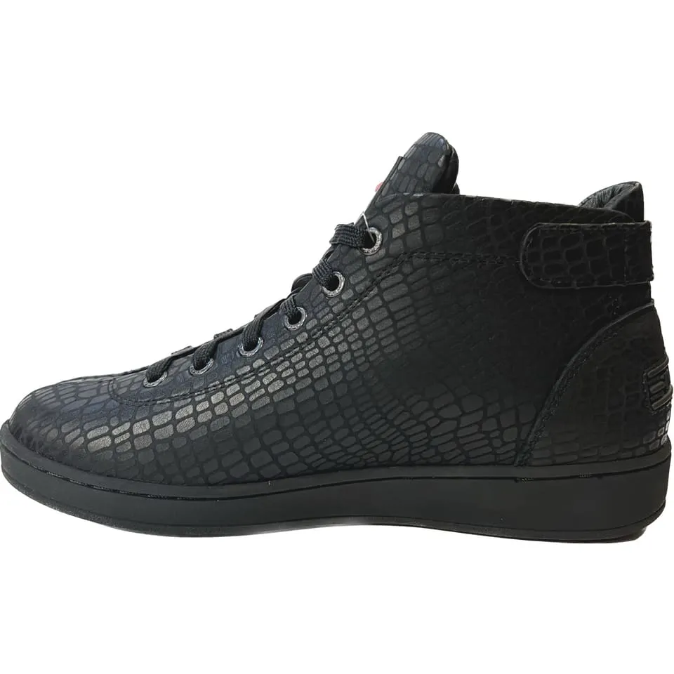 Travel Fox Malibu Nappa Men's Black Leather High Top Sneakers 915601 085