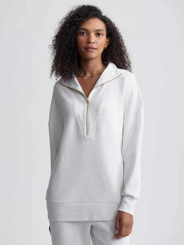 VARLEY MASIE LONGLINE SWEAT - IVORY