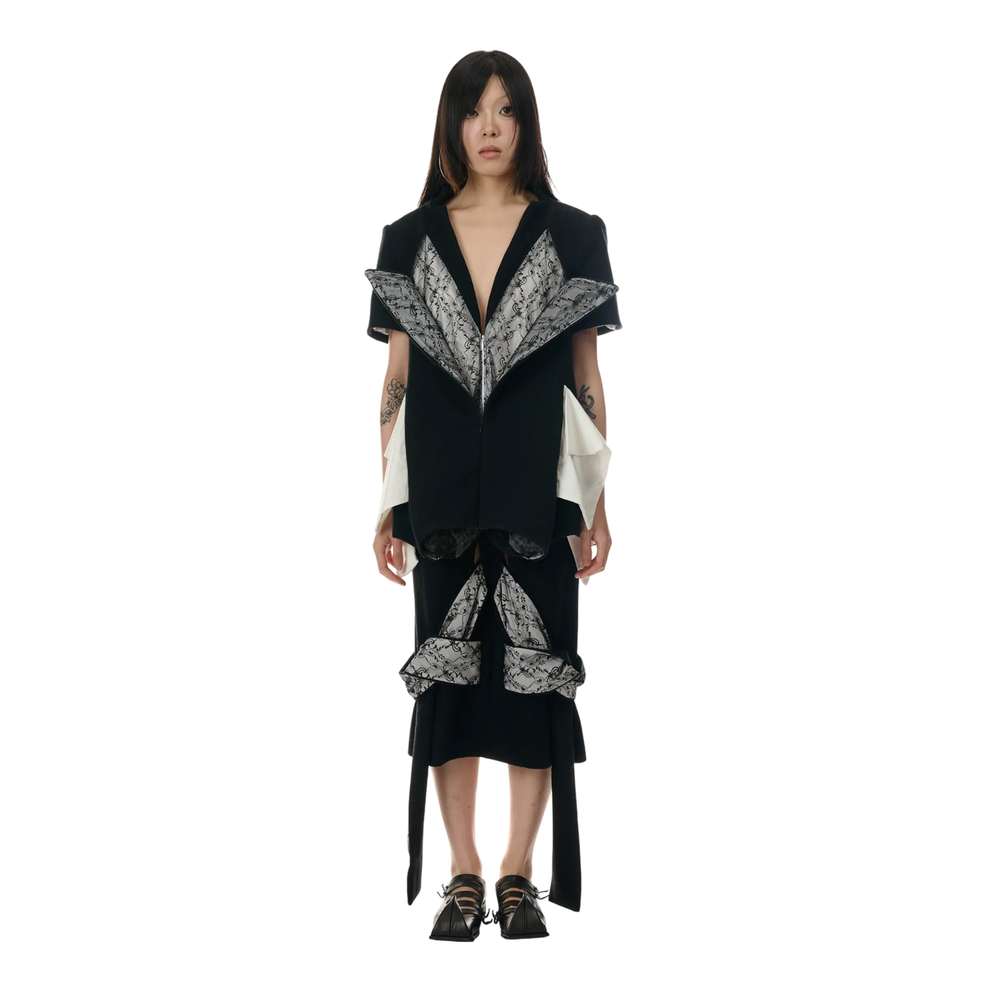 Versatile Wool Skirt with Very Long Straps