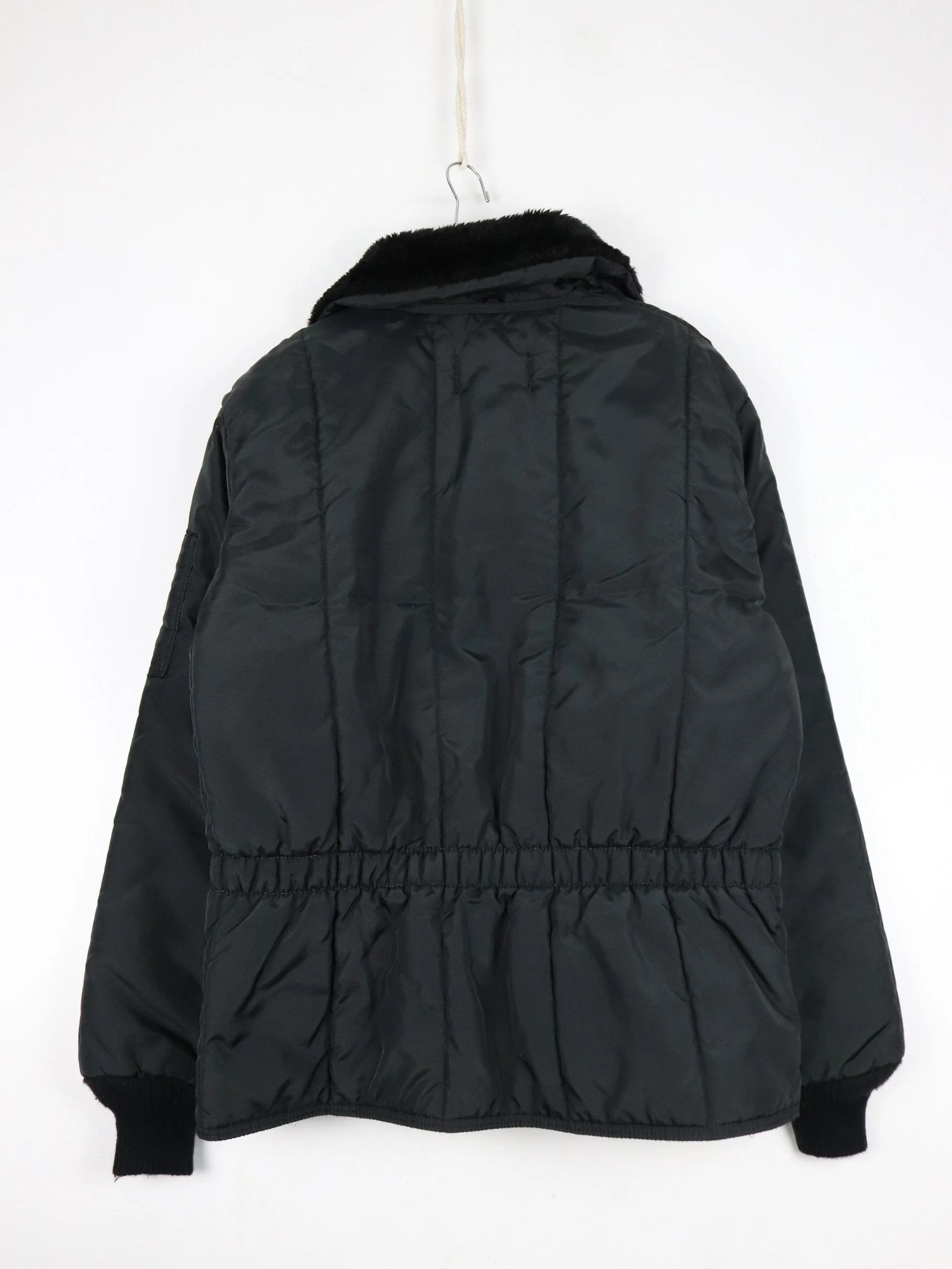 Vintage Refrigi Wear Jacket Mens XL Black Coat